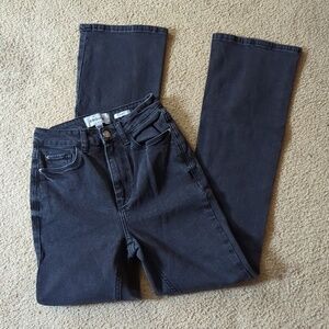 New Look Brooke Black Flare Made in Turkey Jeans Size 2